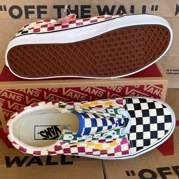 Vans Old Skool Glitter Check Multi/True White WMNS sneakers - Picture 4 of 16